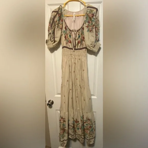 ANTHROPOLOGIE The Somerset Maxi Dress: Puff-Sleeve Edition size XXS - Picture 9 of 9